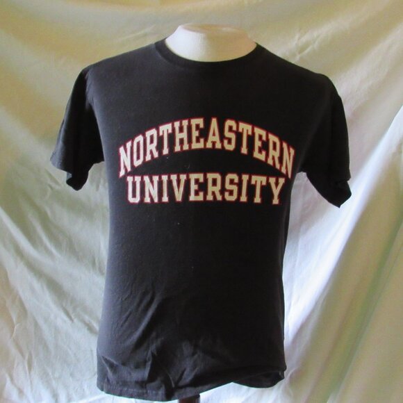 Northeastern University Black Champion T-Shirt Size Small 100% Cotton - Picture 2 of 5